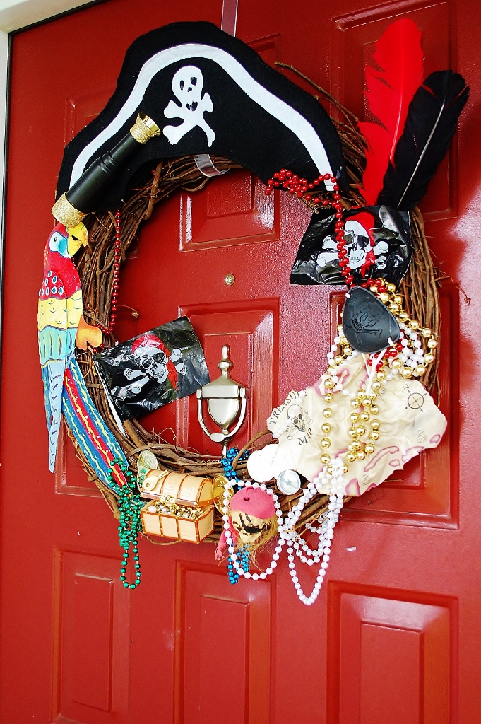 Gasparilla Pirate Door Hanger Gasparilla Wreath-Pirate Burlap Door Hanger 