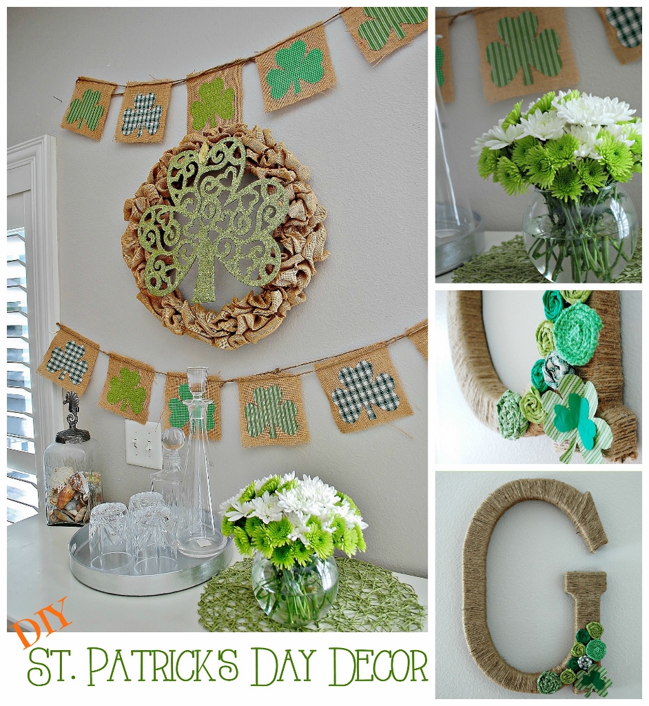 St. Patricks Day DIY Decor Ideas with Fabric & Burlap | missfrugalfancypants.com