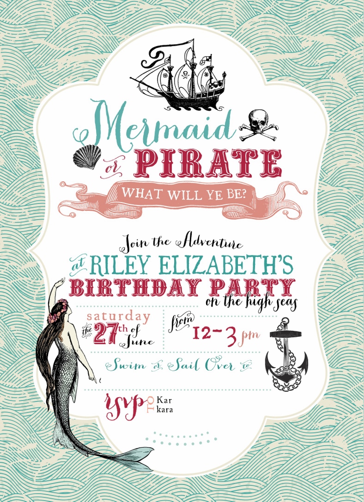 Pirate Party Invitation | missfrugalfancypants.com