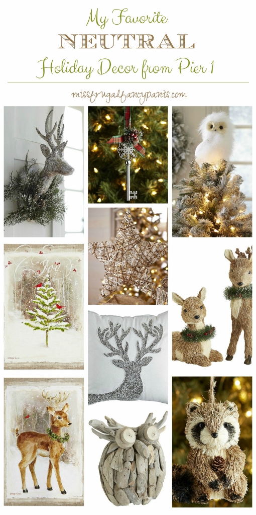 Top Picks from Pier 1 for Neutral & Rustic Holiday Decor | missfrugalfancypants.com