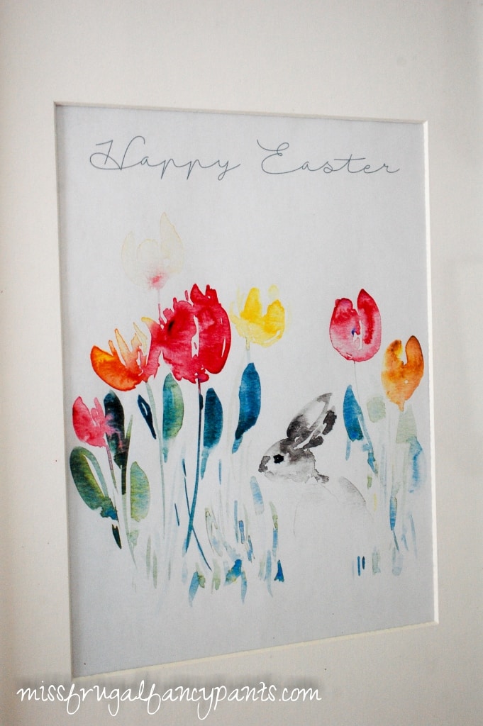 Free Easter Printable Watercolor | missfrugalfancypants.com