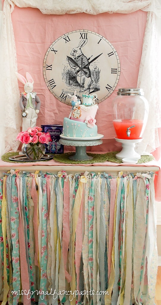 Vintage Shabby Chic Mad Hatter Tea Party