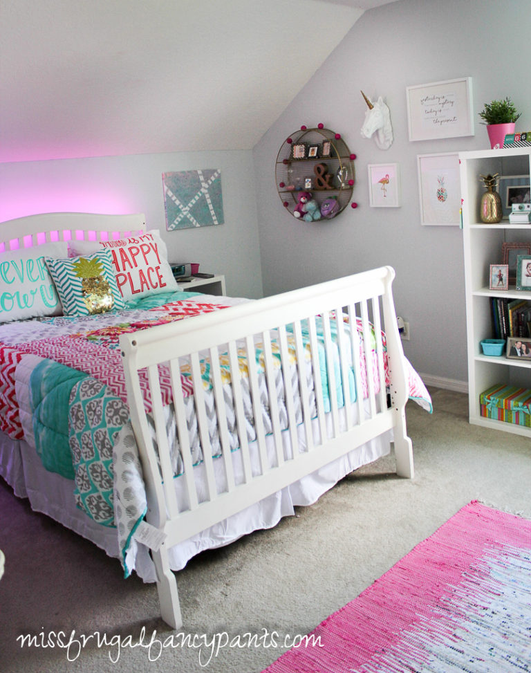 Colorful Tween Bedroom Lighting Miss Frugal Fancy Pants