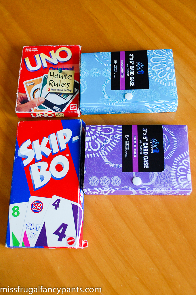 DIY Uno Cards Replacement Box | missfrugalfancypants.com