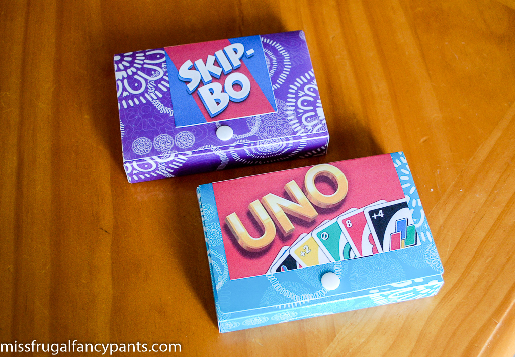DIY Uno Cards / Skip-Bo Cards Replacement Box | missfrugalfancypants.com