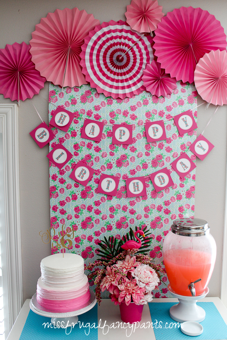 Lilly Pulitzer | Cabana Party | Flamingo Birthday Party | missfrugalfancypants.com