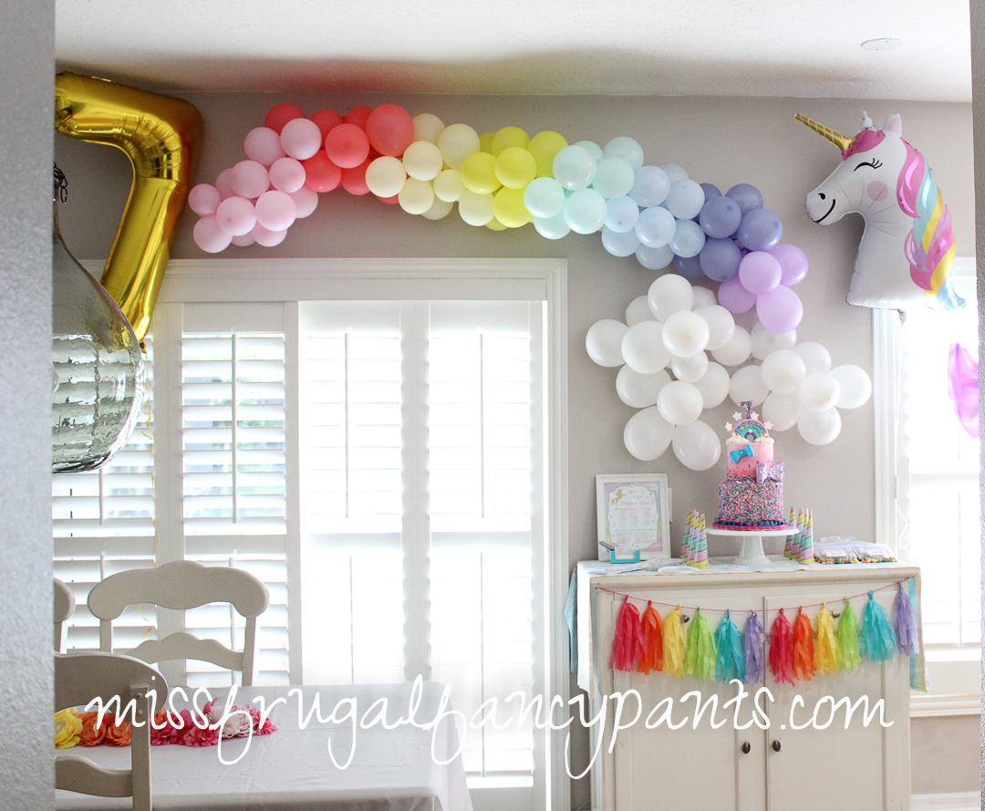 JoJo Siwa Birthday Party - Unicorns and Rainbows and Hearts - Balloons
